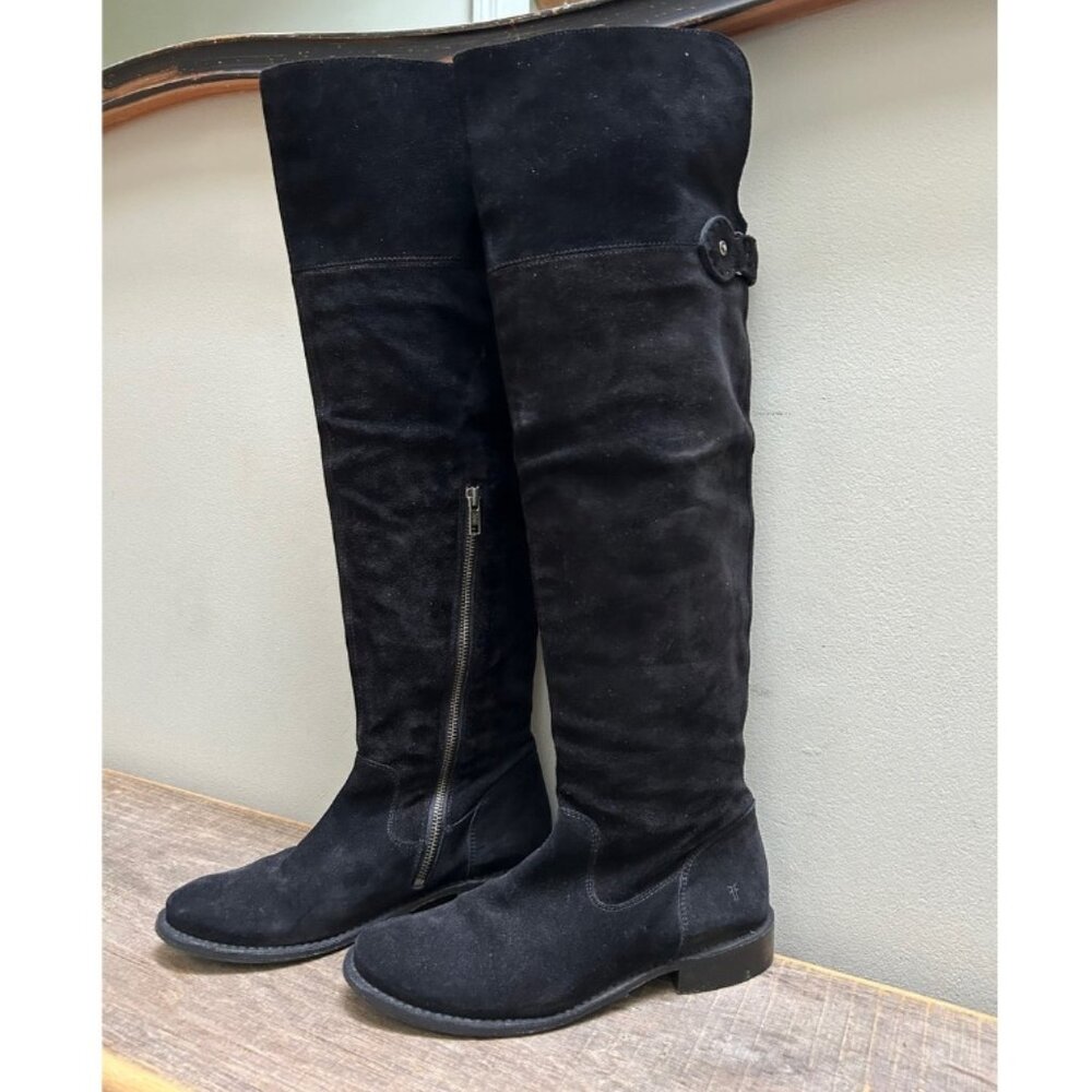 Frye Leather Over The Knee Black Suede Boots 7.5 ext